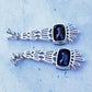 Sterling Silver Large Sapphire Earrings