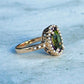 9ct Gold Peridot Amethyst Seed Pearl Ring