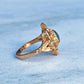 9ct Gold Black Opal & Diamond Ring