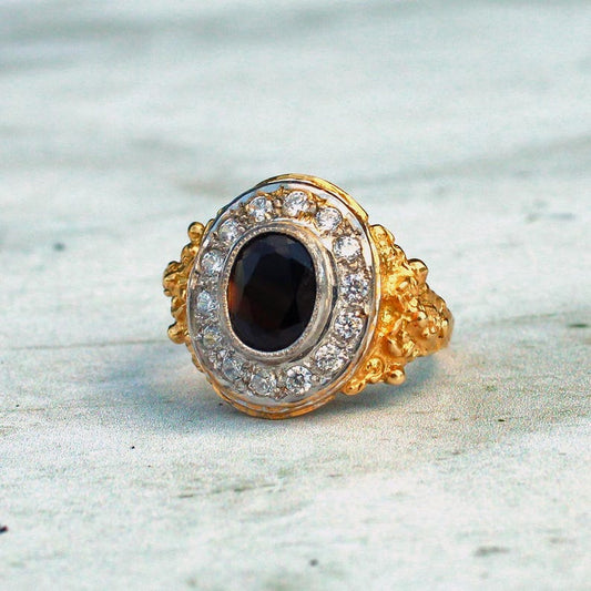 Victorian style Sterling Silver Emerald Paste Sweetheart Ring