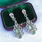 Sterling Silver Peridot Drop Earrings
