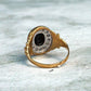 Victorian style Sterling Silver Emerald Paste Sweetheart Ring