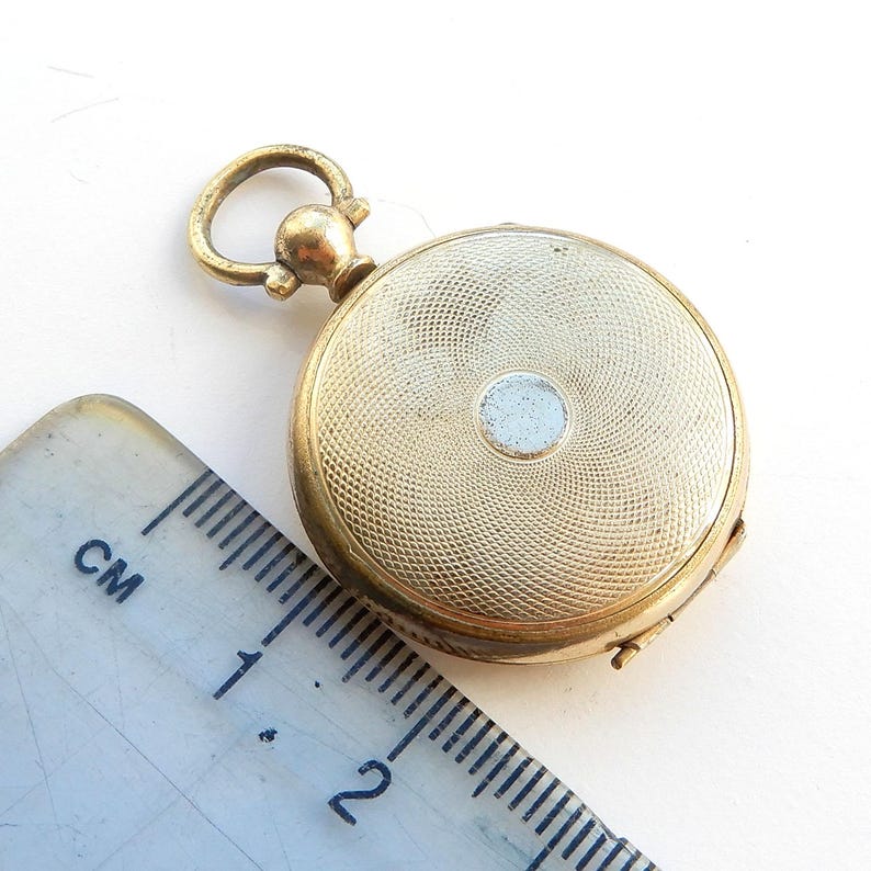 Antique Victorian Rolled Gold Locket Fob Glass Locket
