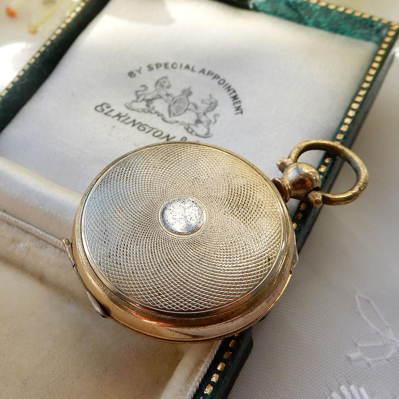 Antique Victorian Rolled Gold Locket Fob Glass Locket