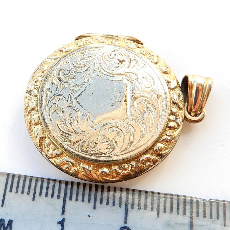 Antique Rolled Gold Locket with Shield