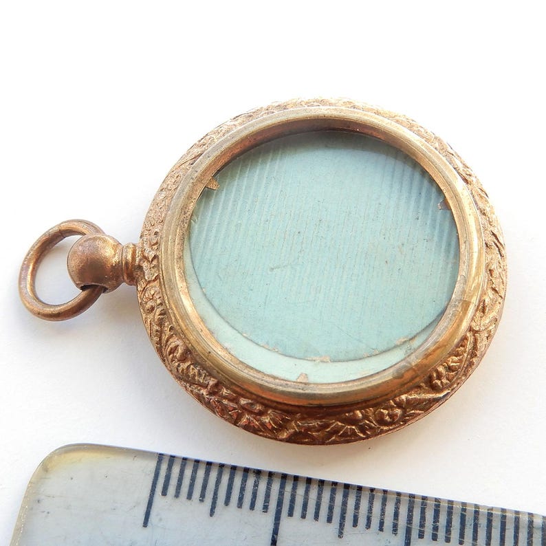 Antique Gilt Locket with Scrolling