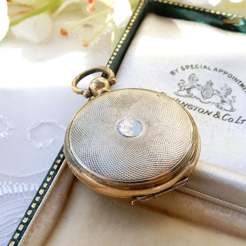 Antique Victorian Rolled Gold Locket Fob Glass Locket