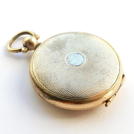 Antique Victorian Rolled Gold Locket Fob Glass Locket