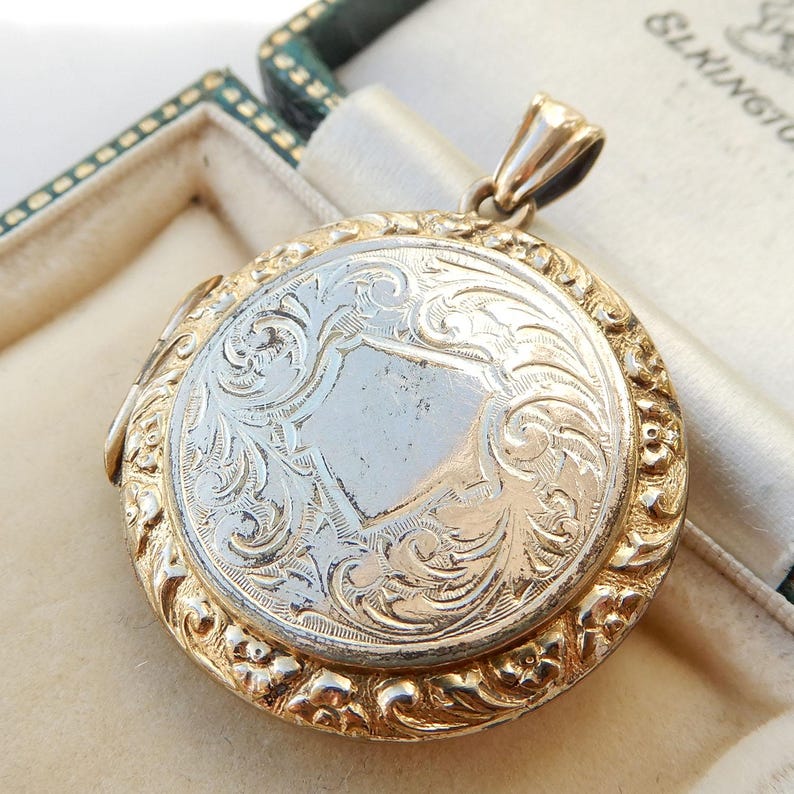 Antique Rolled Gold Locket with Shield