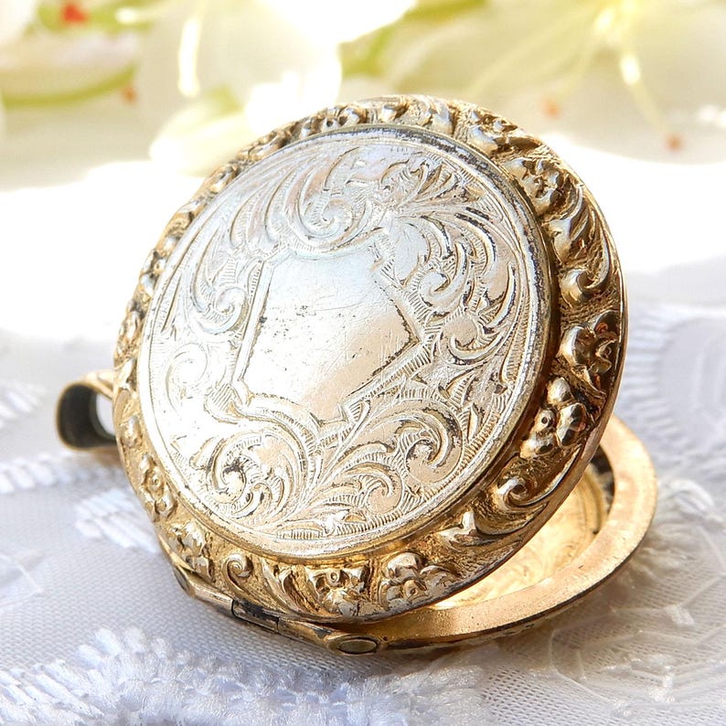 Antique Rolled Gold Locket with Shield