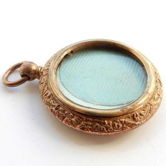 Antique Gilt Locket with Scrolling