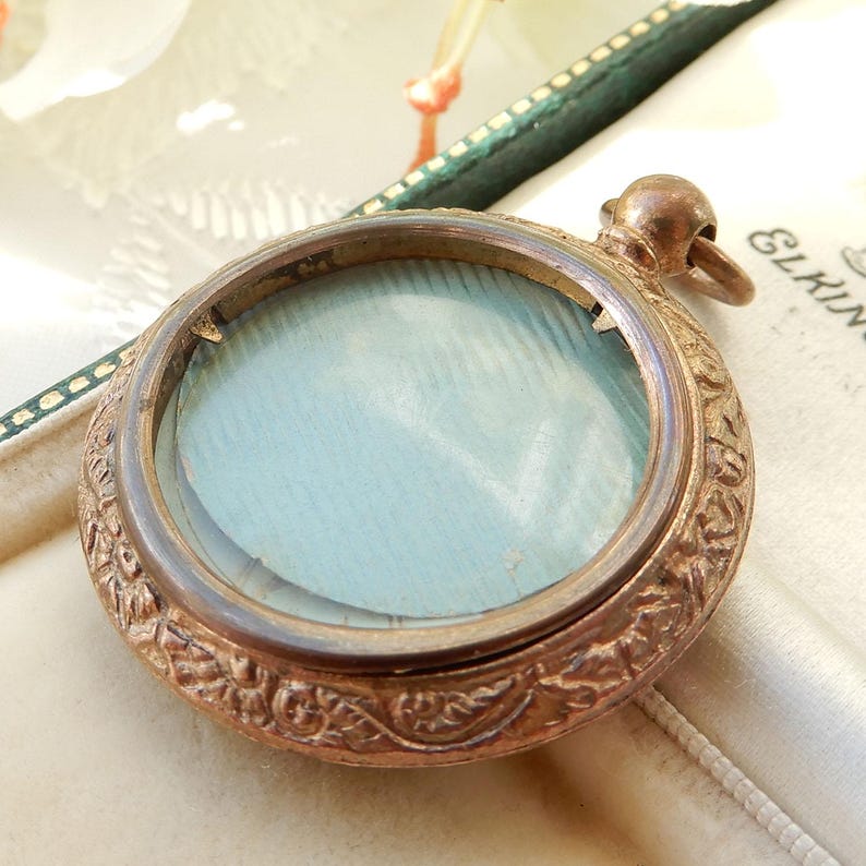 Antique Gilt Locket with Scrolling
