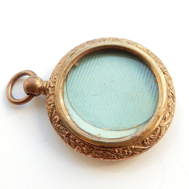 Antique Gilt Locket with Scrolling