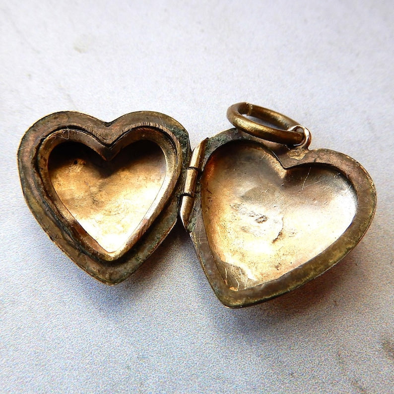 Vintage 9ct Gold B&F Heart Locket with Chain