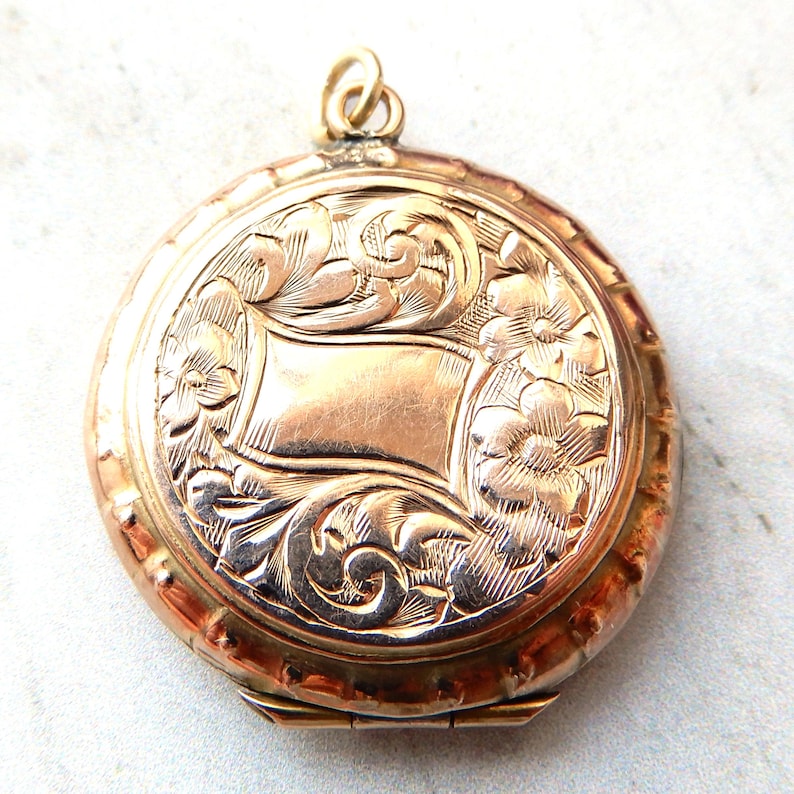 Antique 9ct Gold Back & Front Paste Locket