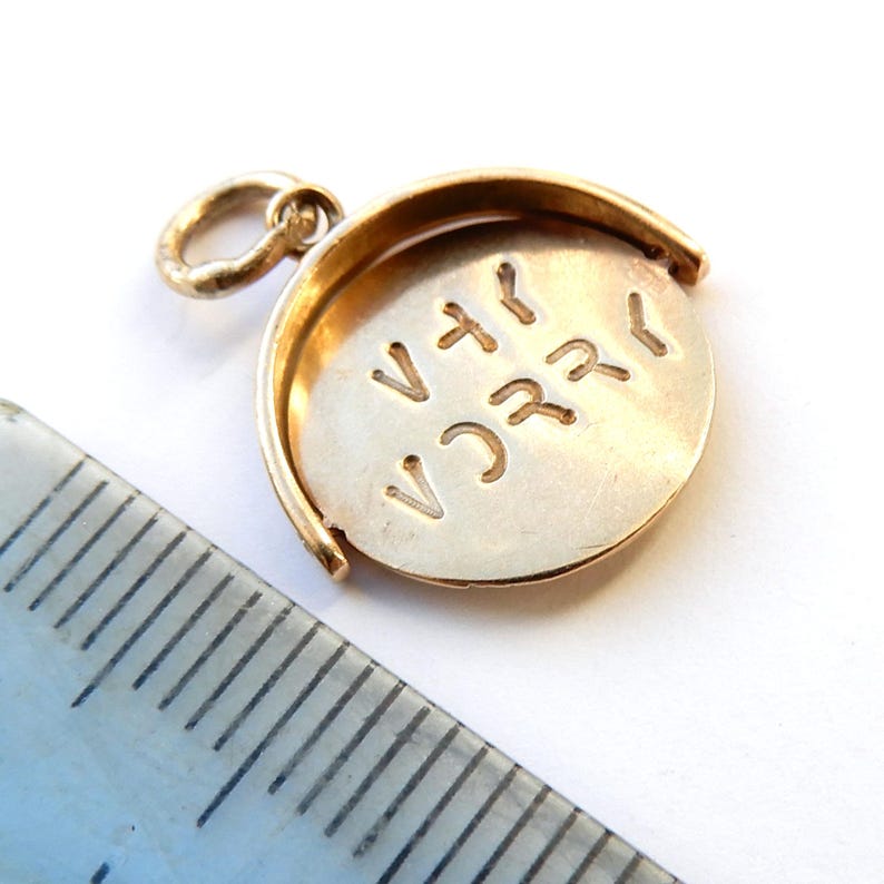 Vintage 9ct Gold Why Worry Spinner Charm