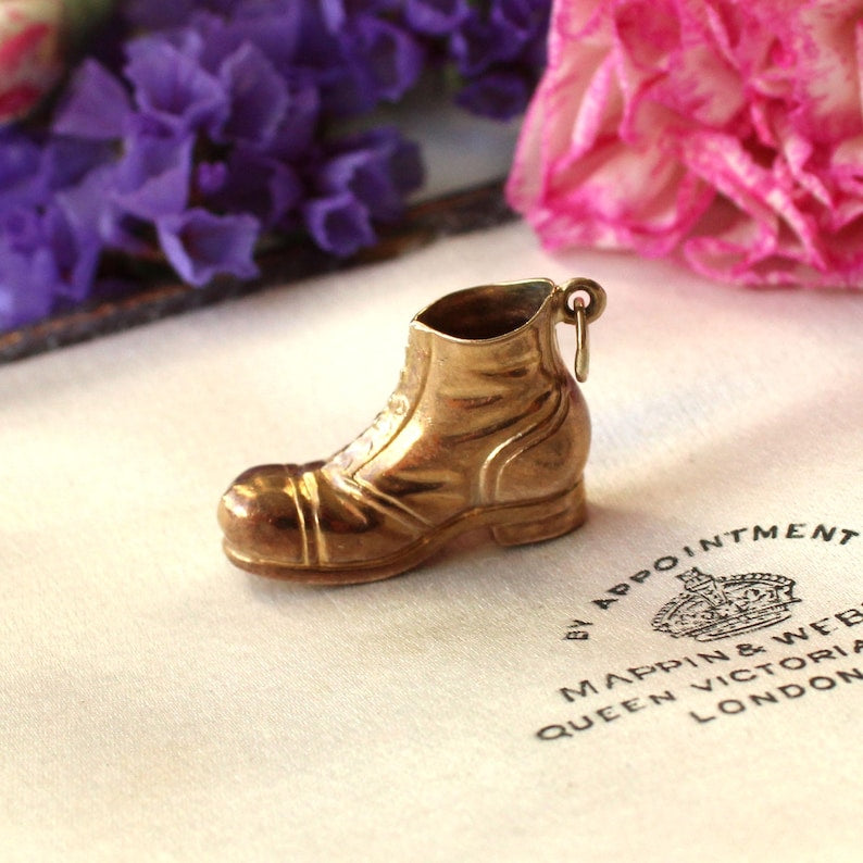 Vintage 9ct Gold Boot Charm