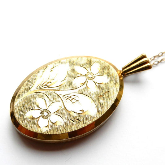 Vintage Rolled Gold Locket with Chain