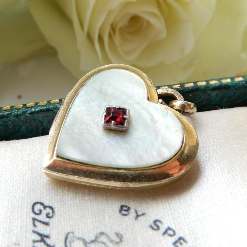 Vintage Rolled Gold Pearl Heart Locket