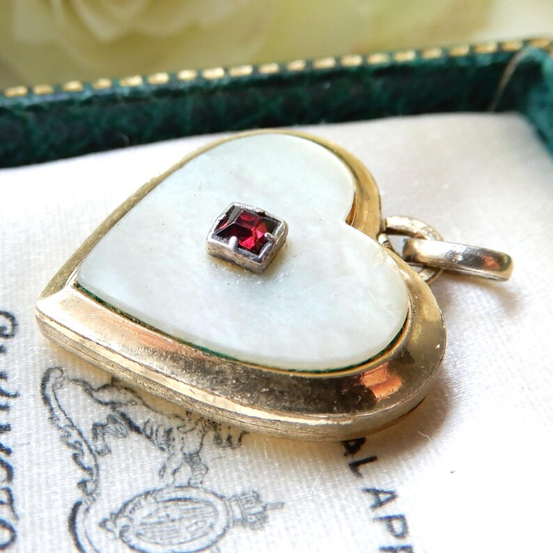Vintage Rolled Gold Pearl Heart Locket