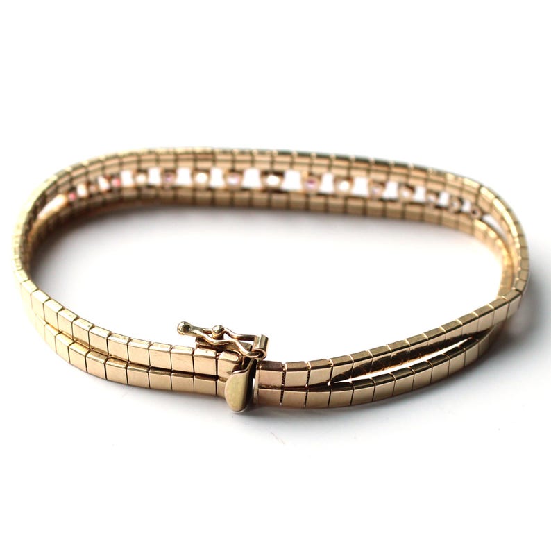 14ct Gold Ruby & Diamond Bracelet