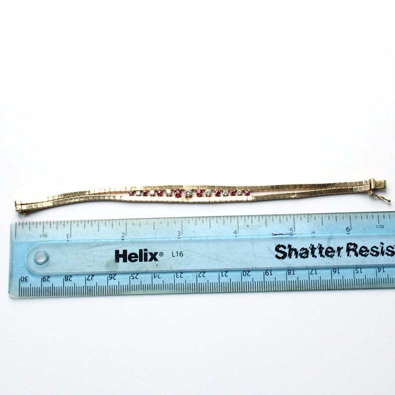 14ct Gold Ruby & Diamond Bracelet