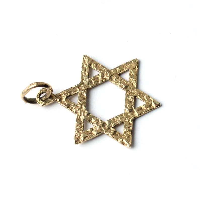 9ct Gold Star of David Charm (0.95grams)