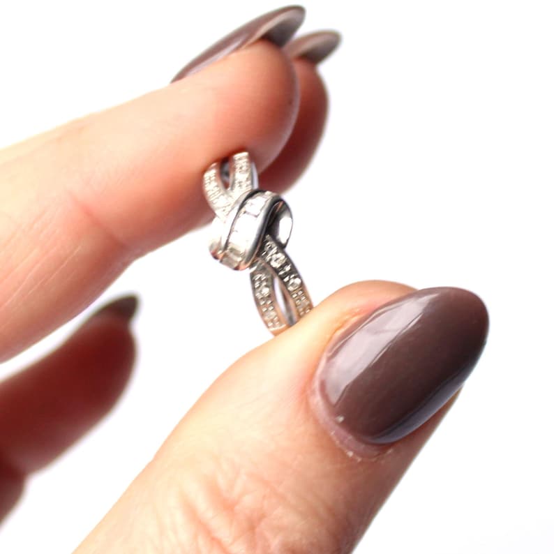 Vintage 9ct White Gold Diamond Ring