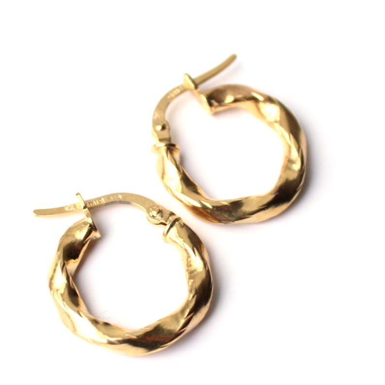 Classic Italian 9ct Gold Hoop Earrings