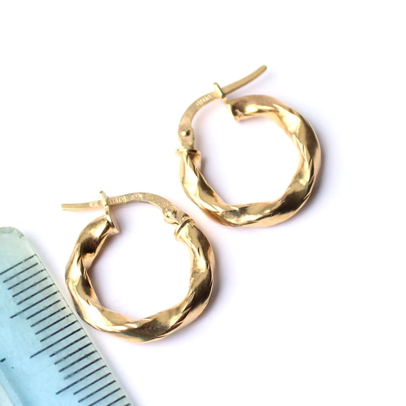 Classic Italian 9ct Gold Hoop Earrings