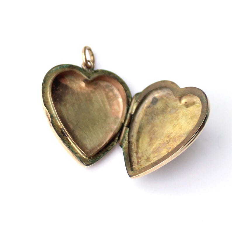 Vintage 9ct Gold Back & Front Sunburst Heart Locket