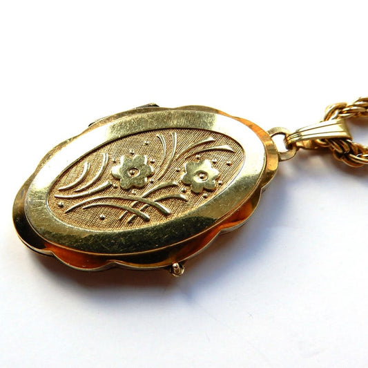 Vintage 14ct Rolled Gold Locket with Chain K&L Jewellery