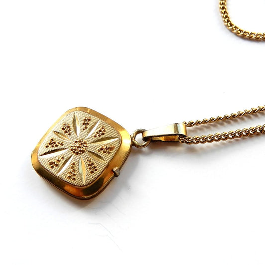 Vintage Rolled Gold Locket with Chain