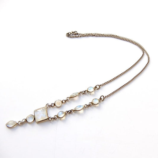 Solid Silver Moonstone Necklace