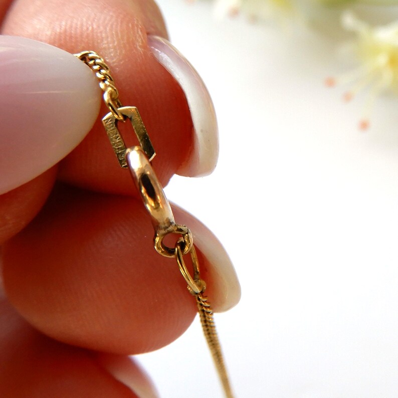 Vintage 14ct Rolled Gold Heart Locket with Chain Andreas Daub