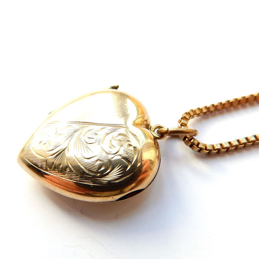 Vintage 9ct Gold B&F Locket with Box 18inch Chain