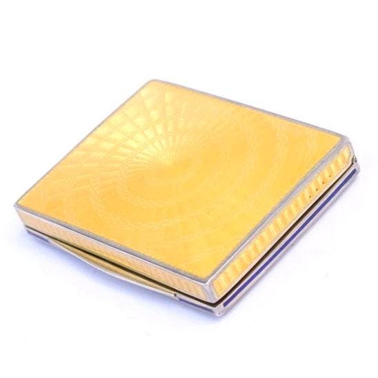 Rare Antique Continental Silver Guilloche Enamel Horse Snuff Box with Greek Key