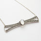 Edwardian Moon Stone Necklace in Solid Silver