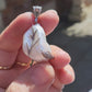 Sterling Silver Diamond Snake encrusted Baroque Pearl Pendant