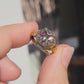 Vintage 18ct Gold Rose Cut Diamond & Ruby Owl Ring