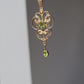 Antique 9ct Gold Peridot & Pearl Pendant