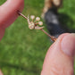 Antique 9ct Gold Pearl Moon Crescent Brooch