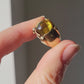 Chunky 9ct Gold Citrine Cabochon Ring