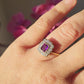 Vintage 9ct Gold Amethyst & Spinel Halo Ring