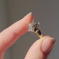 Vintage 9ct Gold Emerald Cluster Ring