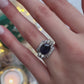 French Art Deco Sapphire & Diamond Ring