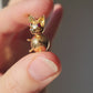 Cute 9ct Gold Garnet Cat Pendant (3.1grams)