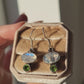 Vintage Sterling Silver Peridot & Moonstone Earrings