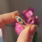 Antique 18ct Gold Sapphire & Diamond Boat Ring