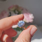 Vintage 9ct Gold Created Blue Spinel Filigree Ring